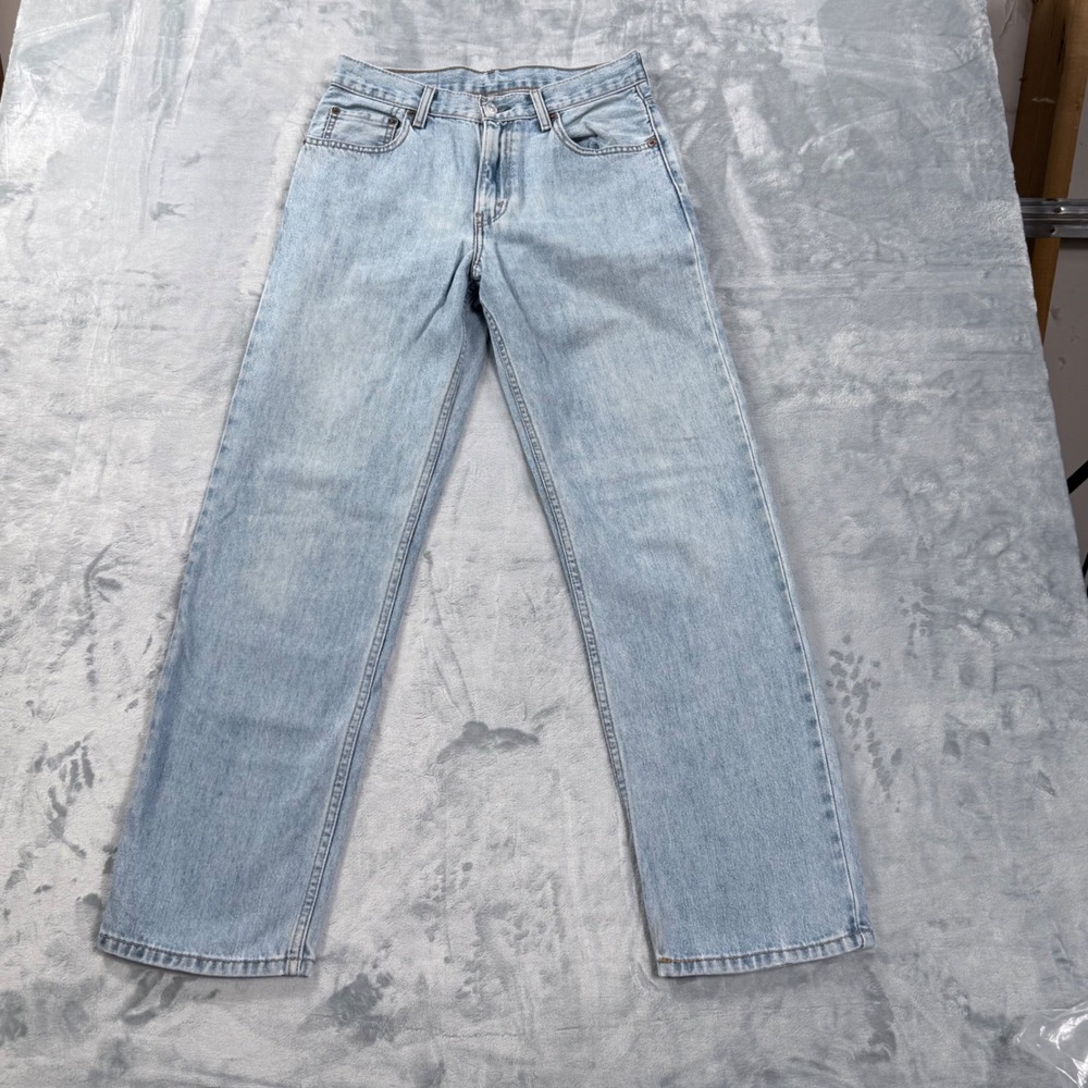 Levis 550 Relaxed Fit Light Wash Blue Denim Jeans Mens 30x32 (Measures 30x31)